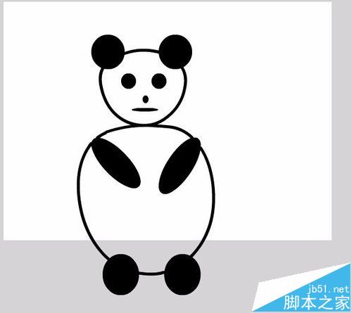 flash怎么画中国国宝大熊猫? flash绘制卡通大熊猫的教材