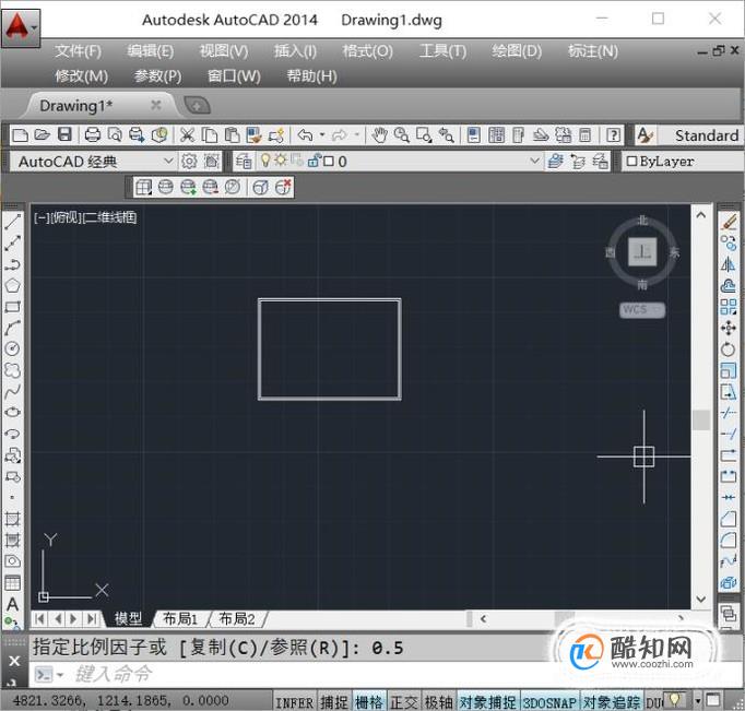 CAD中如何把一个图形缩放为想要的尺寸？