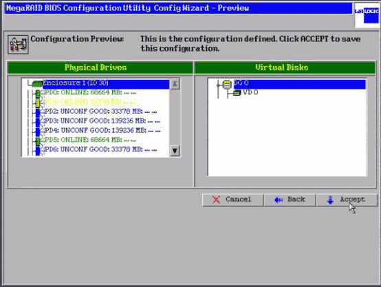 IBM X 3650 ServeRAID MR SAS/SATA Controller WebBIOS CU配置方法