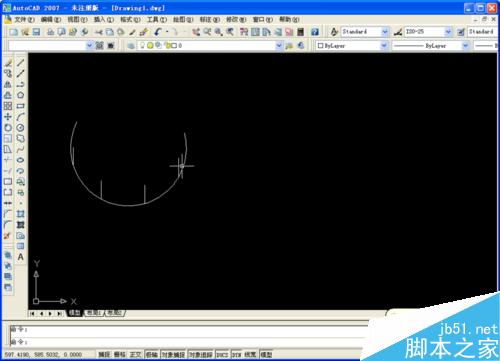 用CAD定数或定距等分圆弧方法图解