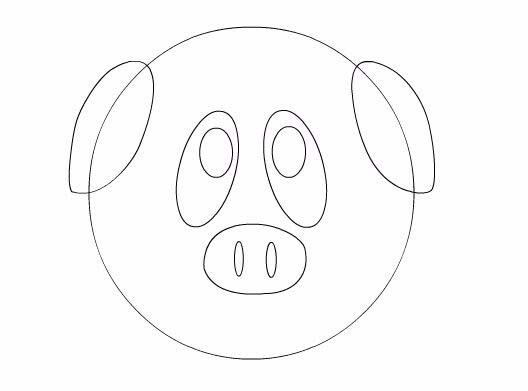 flash怎么画一个猪头? flash手绘猪头的教程