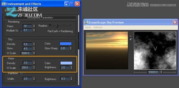 3dmax使用梦景创建一个美丽的日落场景教程