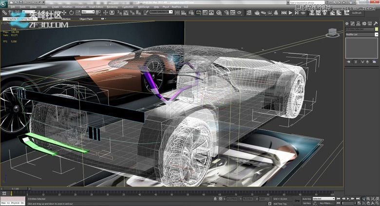 3dmax集合Vray制作标致时尚大气的汽车模型