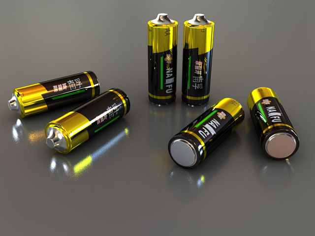 3dsmax使用Blend混合材质制作南孚电池
