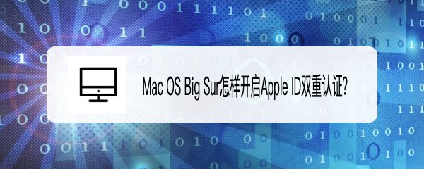 MacOS Big Sur系统怎么进行Apple ID双重认证?