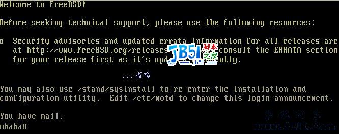 登入和注销 FreeBSD 系统