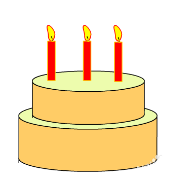 flash怎么画一个简单的蛋糕图形?