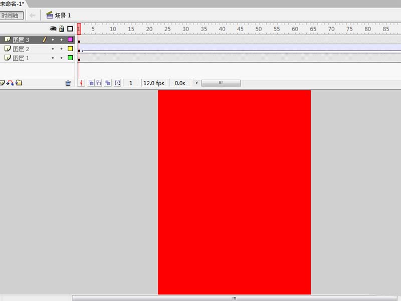 flash怎么制作一个竖式画轴卷展开的动画?