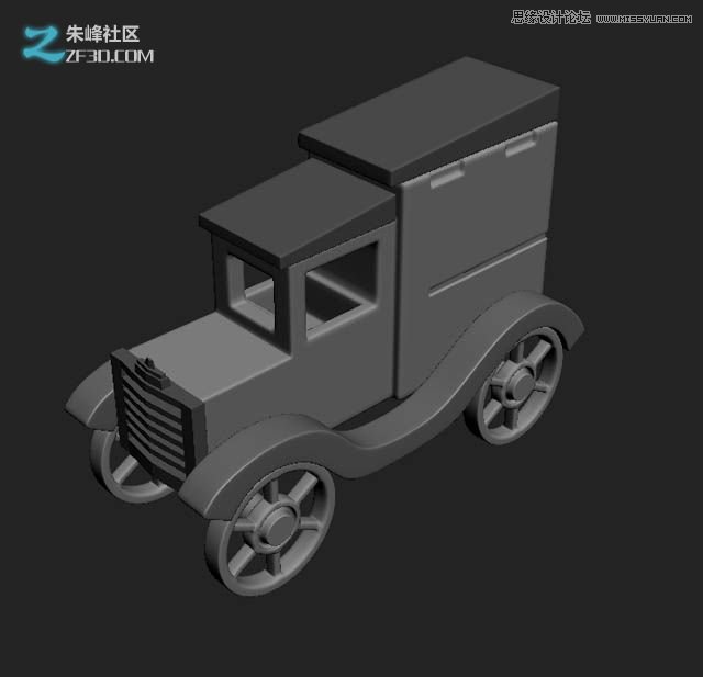 3Dmax制作木质纹理的立体玩具车教程