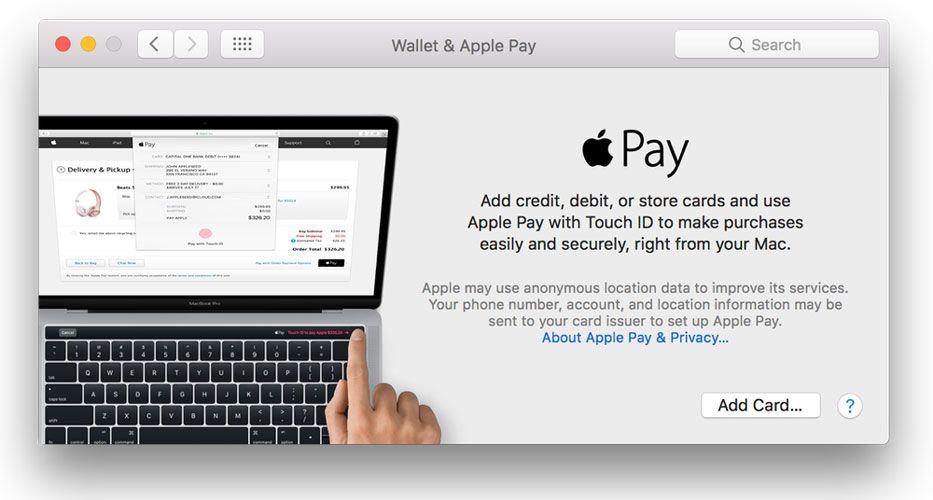 苹果全新MacBook Pro上添加指纹和银行卡的使用教程