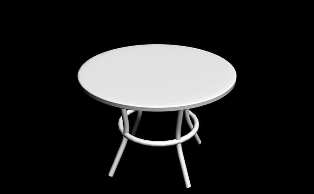 3dmax怎么制作一个圆形餐桌模型?