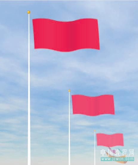 Flash cs3运用遮罩鼠绘飘扬的红旗帜