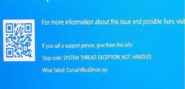 Win10设备配频繁蓝屏提示"CorsairVBusDriver.sys"的解决办法