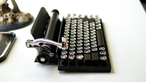 USB复古打字机键盘设计 与平板完全融合！	 