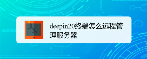 deepin20终端远程管理服务器的方法