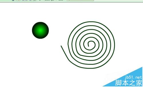 FLASH中怎么制作小球的螺旋运动动画?