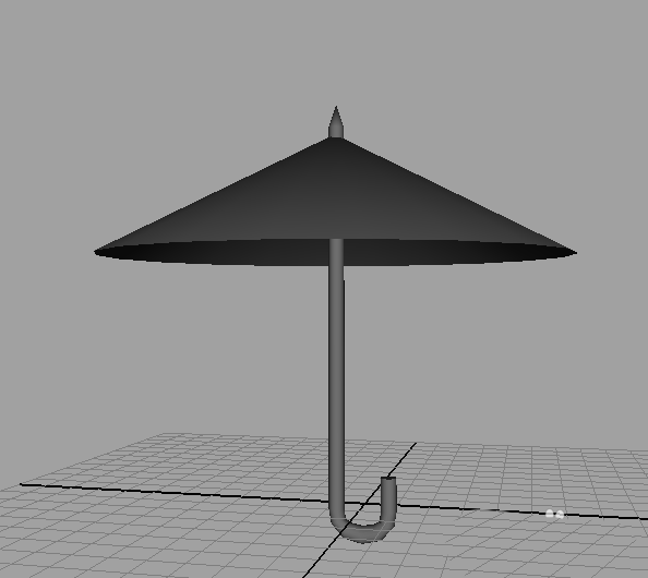 maya怎么建模一把雨伞?