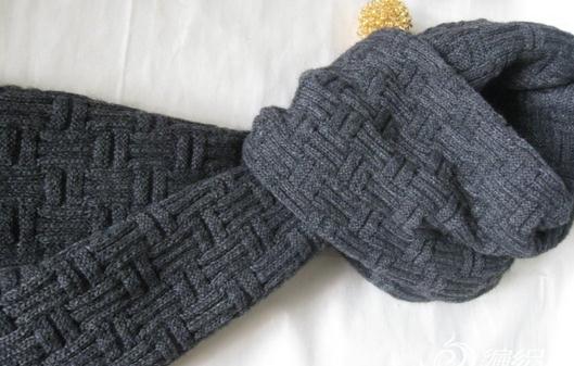 寒冷冬季 给你的男友织条围巾吧！