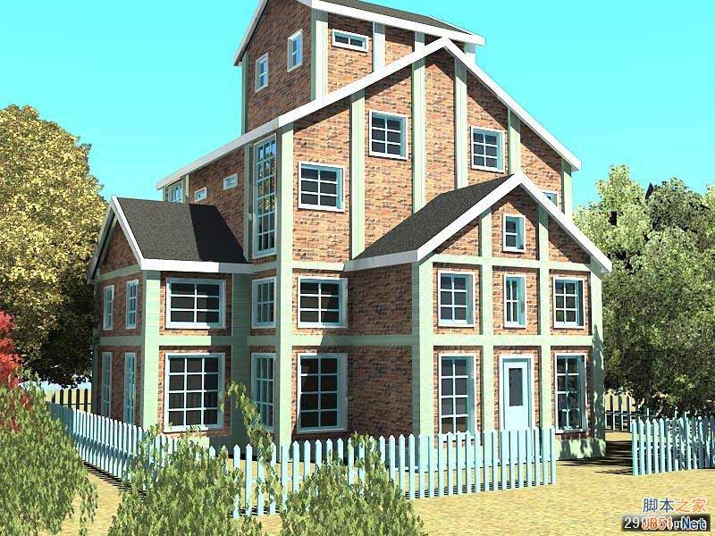 3DSMAX打造真实别墅模型教程