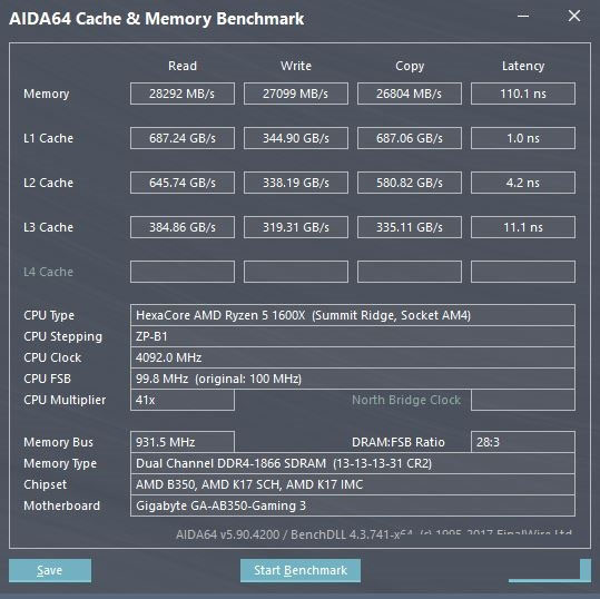 AMD Ryzen5 1600X内存实测：电脑插四根内存 超频给力