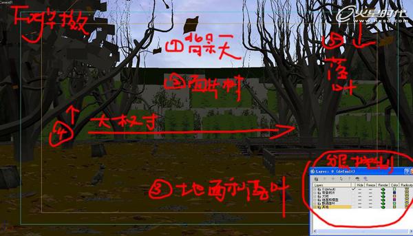 3DSMAX渲染美国秋天公园场景