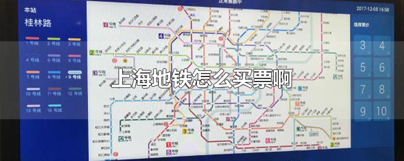 上海地铁怎么买票啊