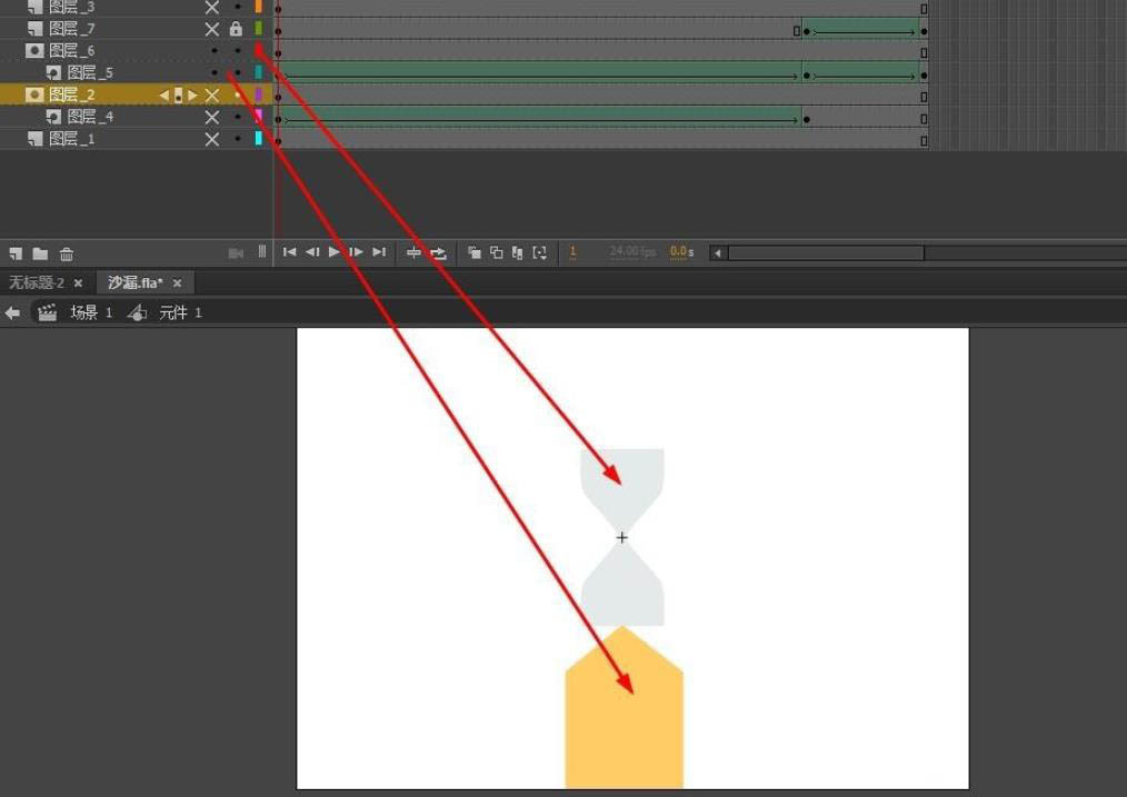 flash怎么制作沙漏动画效果? flash沙漏动画的制作方法