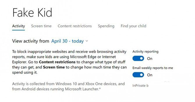 Windows10中查看儿童帐户近期活动的方法介绍