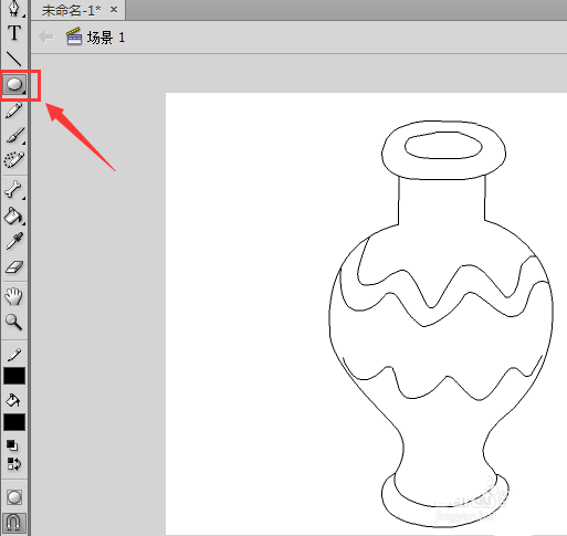 flash怎么画花瓶? flash绘制简单花瓶的教程
