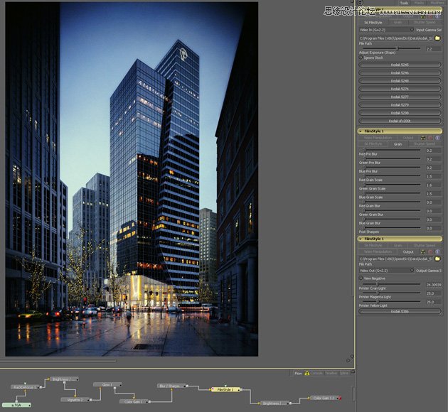 3dmax制作逼真的城市高楼大厦夜晚场景教程