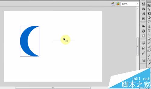 flash cs6怎么画月亮? flash使用矩形工具绘制月亮的两种方法
