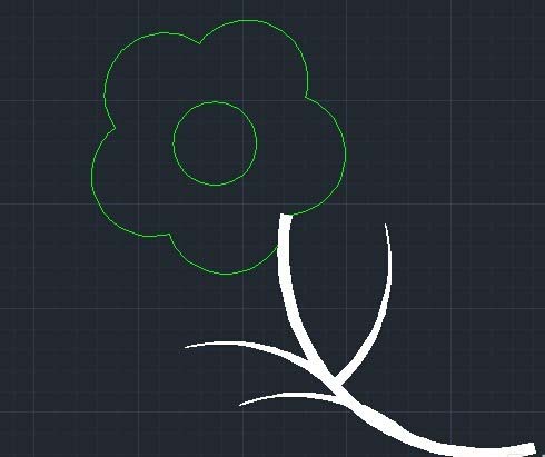 cad怎么绘制一个小花朵图形?
