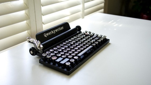 USB复古打字机键盘设计 与平板完全融合！	 