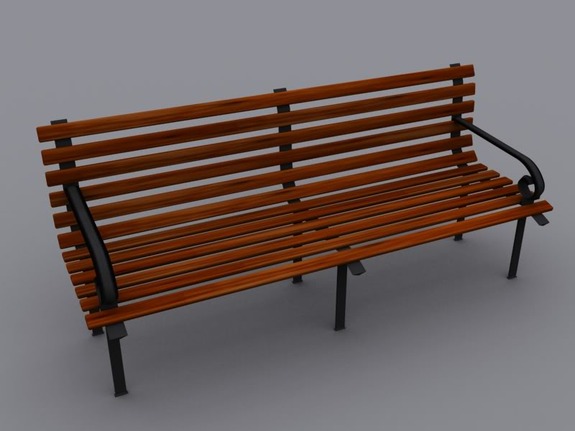 3DSMAX打造逼真的公园长椅建模