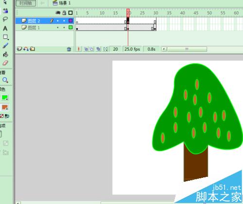FLASH怎么制作一个砍伐大树的动画?