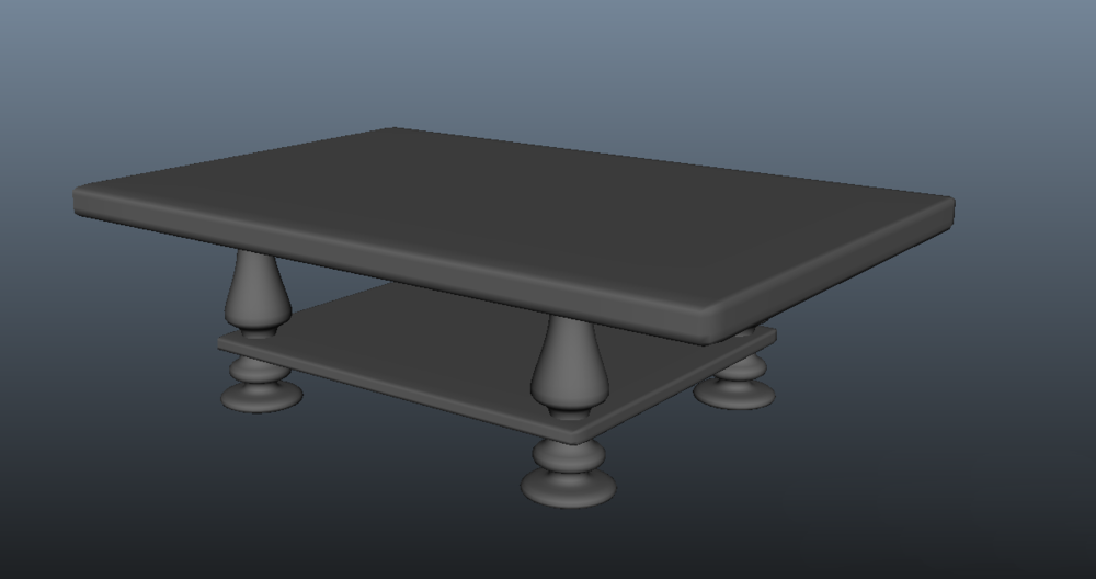 maya怎么建立一个二层小餐桌?