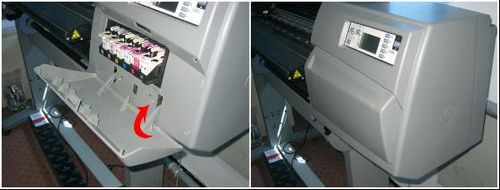 HP5000系列打印机连供墨盒如何排空气?