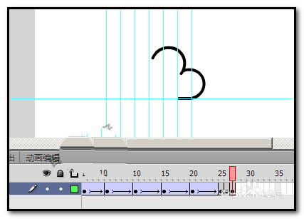 flash怎么制作一个动态的云朵动画?