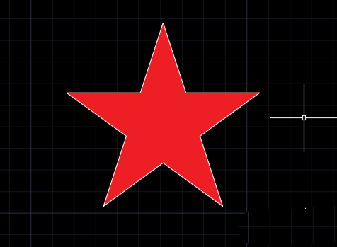 cad怎么绘制红色的五角星二维图形?