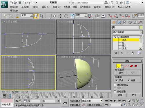 3Dmax向日葵的面片建模教程