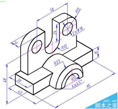 CAD怎么绘制三维模型的等轴测图?