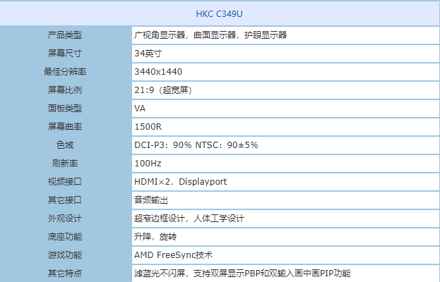 HKC C349U显示器值得入手吗 HKC C349U显示器详细评测