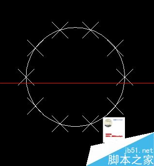 CAD2007怎么把一个圆形等分成多条弧线？
