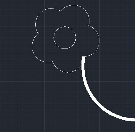 cad怎么绘制一个小花朵图形?