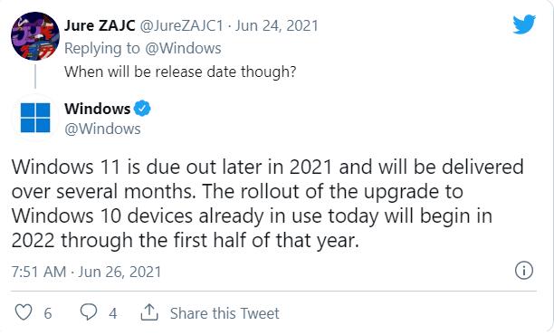 2022年开始Win10 PC设备才能免费升级Win11