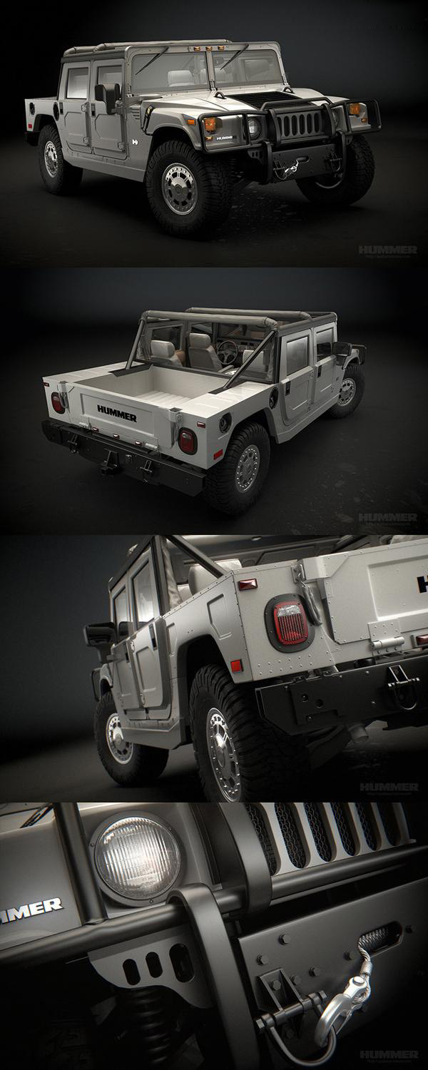 3DSMAX制作超逼真的悍马汽车模型