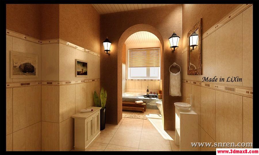 3DSMAX和VRAY快速打造豪华的浴室效果图