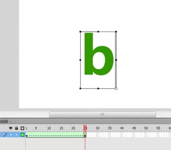 Flash中怎么制作字母a变b的动画?