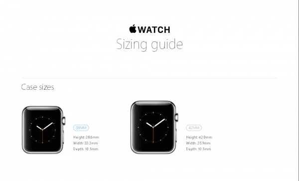 苹果官方发布Apple Watch尺寸选购指南
