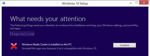 Windows10将不会包含媒体中心组件 且无法恢复